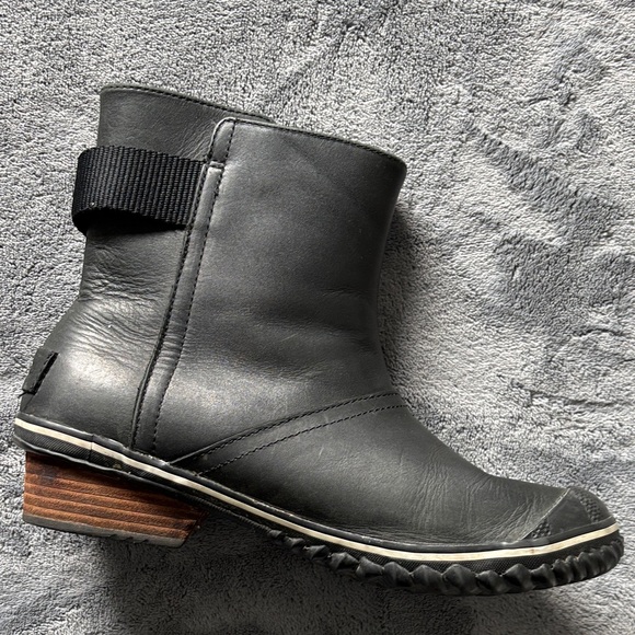 Sorel Black Leather slimboot boots 8.5 - Picture 6 of 11